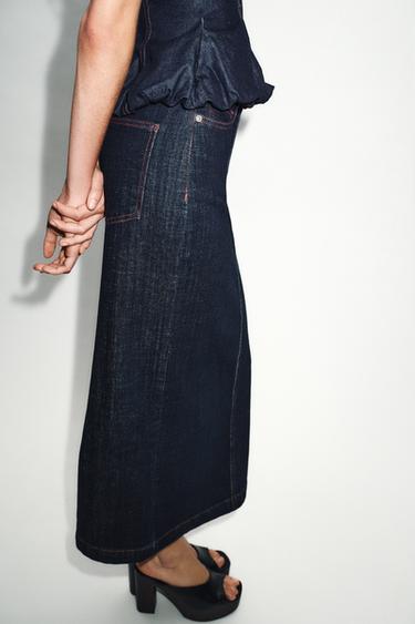 Z1975 DENIM MIDI SKIRT - Blue by Zara - Image 2