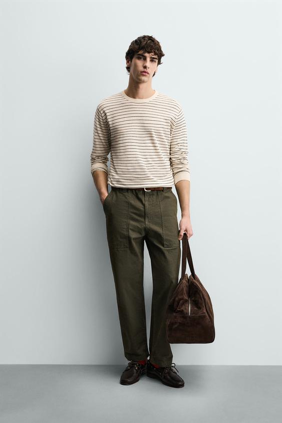 LINEN-COTTON STRIPED JUMPER