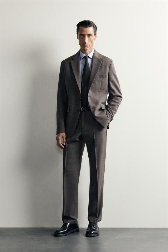 CHECK WOOL BLEND SUIT - Azul claro de Zara - Imagen 0