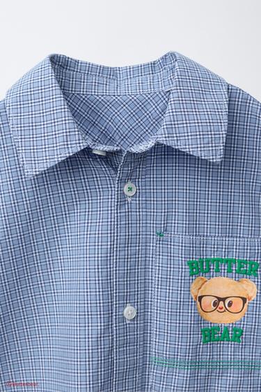 BUTTERBEAR © CHECK SHIRT - Blue by Zara - Image 2