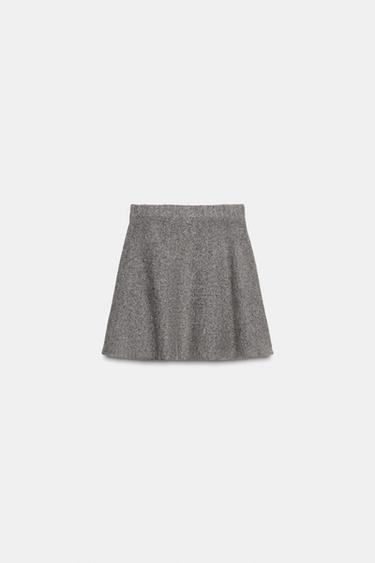 WOOL MINI SKIRT - Grey by Zara - Image 6