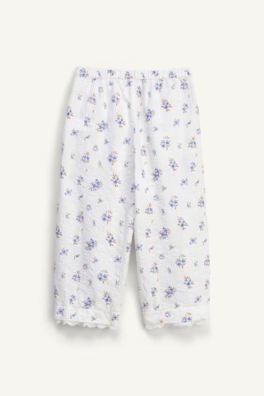 LIMITED EDITION FLORAL TEXTURED TROUSERS - Printed by Zara - Image 5