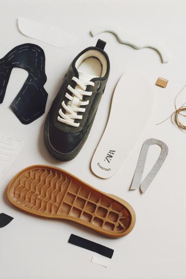 LEATHER BAREFOOT TRAINERS - Black by Zara