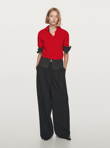 Zara 100% cashmere knit short sleeve sweater - Red