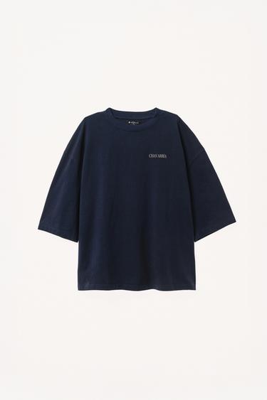 オーバーサイズフィットTシャツ WILLY CHAVARRIA X ZARAネイビーブルーZaraのオーバーサイズフィットTシャツ WILLY CHAVARRIA X ZARA - ネイビーブルー 