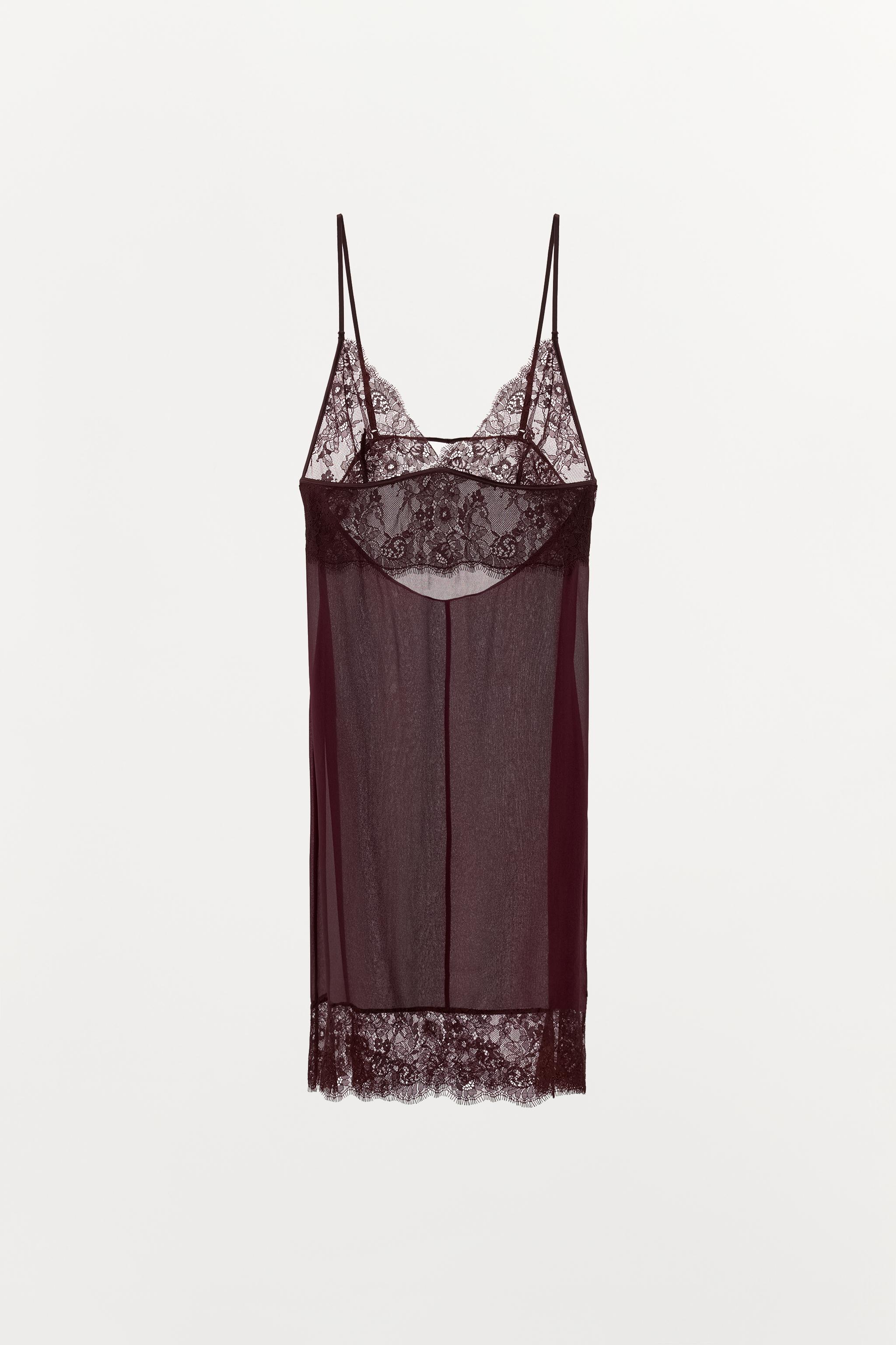 COMBINATION LACE MINI DRESS