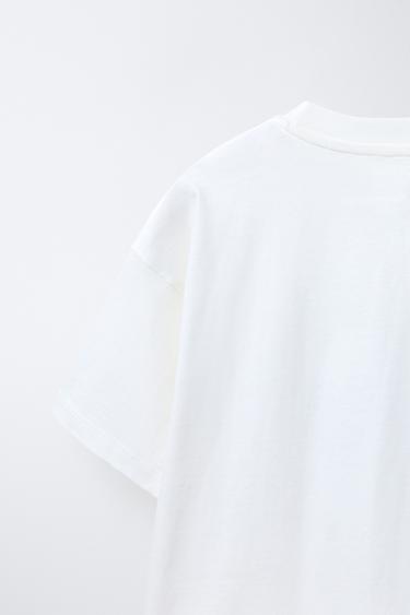 T-SHIRT BRODÉ FORMES - Blanc de Zara - Image 3