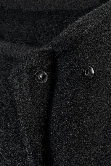 VESTE BOMBER CROISÉE EN MAILLE - Noir de Zara - Image 8