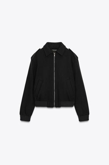 ZW COLLECTION WOOL JACKET - Navy blue by Zara - Image 3