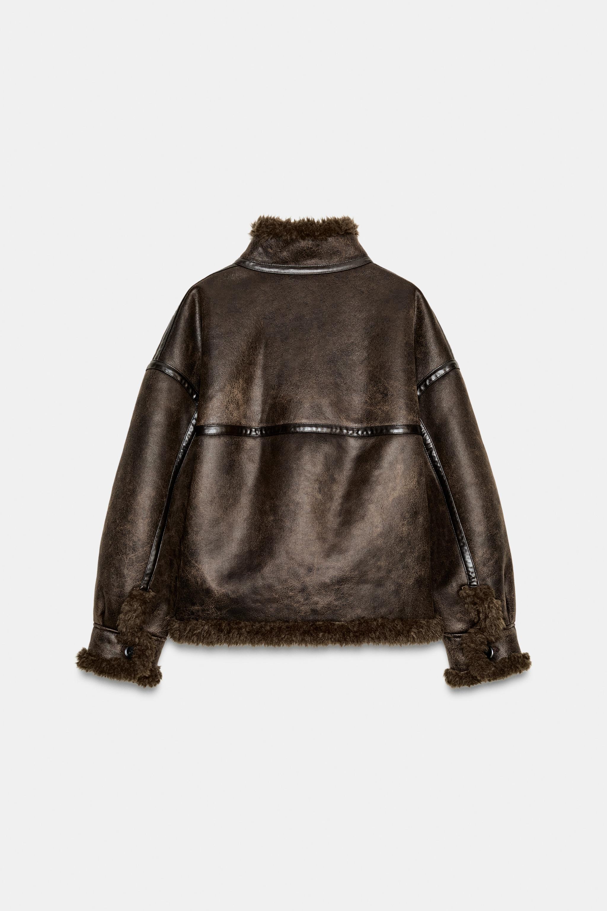 ZW COLLECTION REVERSIBLE BOMBER JACKET - Chocolate brown | ZARA