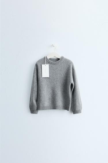 ZARA TIMELESS - سترة من الكشمير 100% - رمادي الخاص بـ Zara