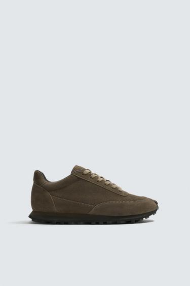 GIÀY THỂ THAO DA - Xám Nâu từ Zara