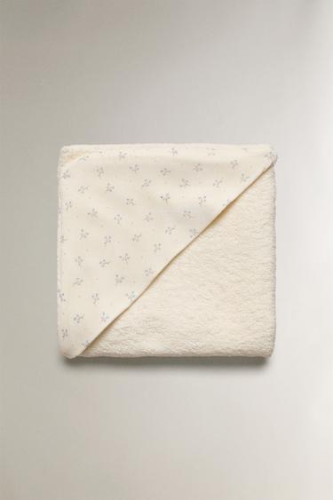 SERVIETTE DE BAIN CAPUCHE BÉBÉ MINIFLEUR - Blanc cassé de Zara - Image 2