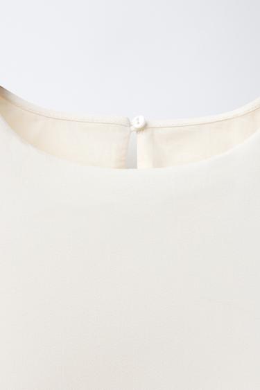 ROBE À PLUMES DÉTACHABLES - Écru de Zara - Image 3