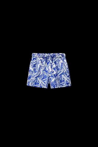 6-14 JAHRE/ BLÄTTER-BADESHORTS - Bläulich von Zara - Bild 0