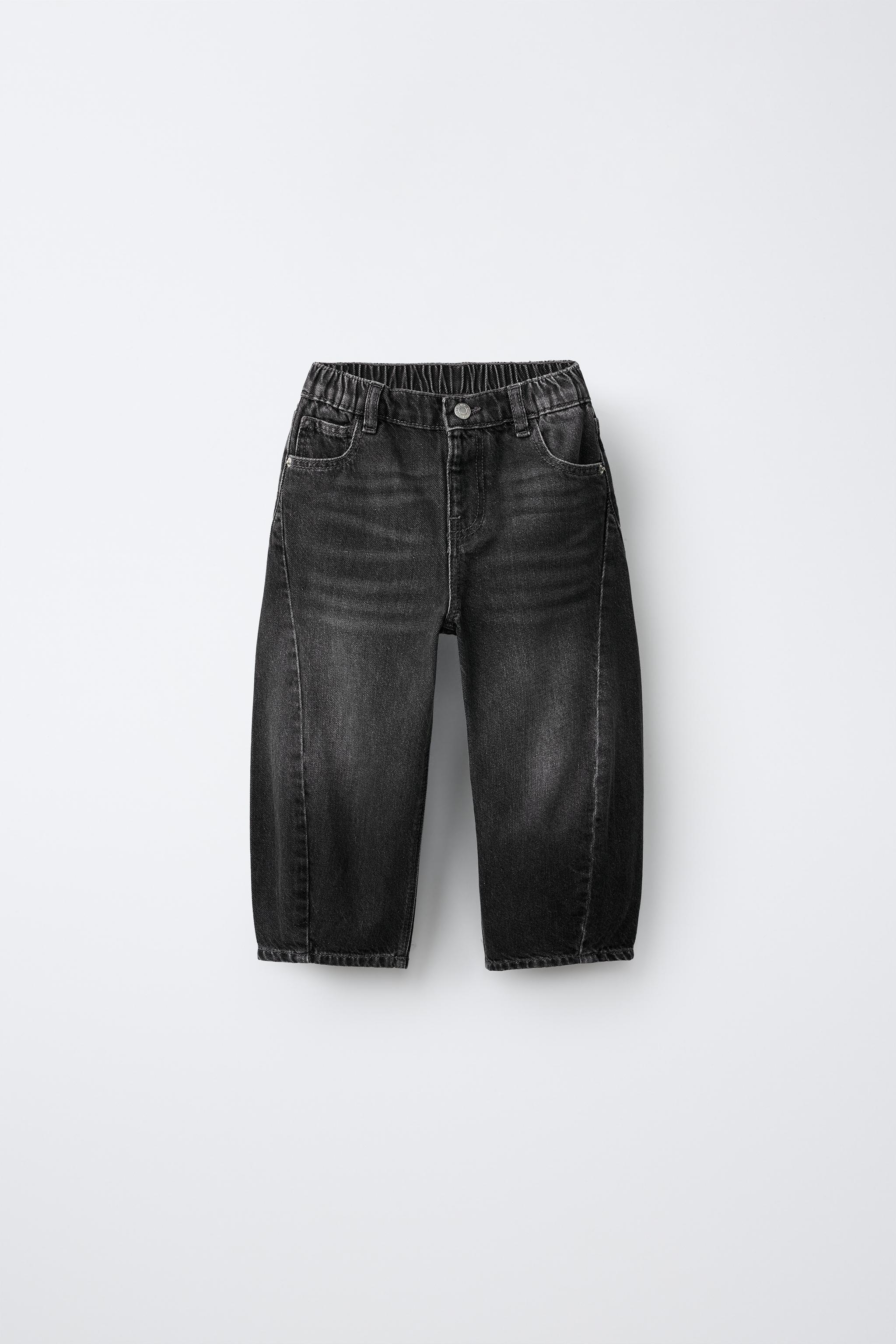 バレルフィットデニムパンツ - ブラック | ZARA Japan / 日本