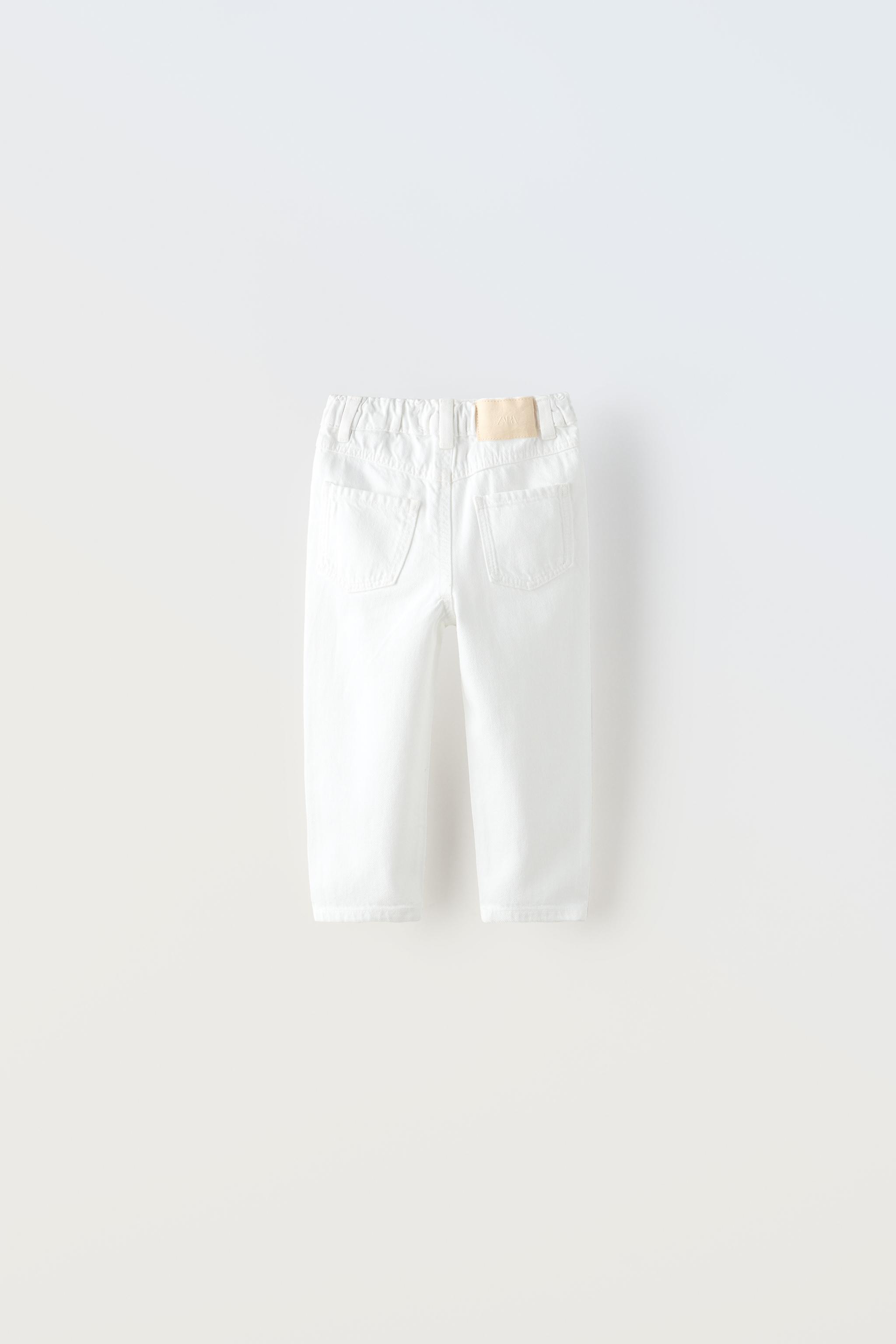 Zara white store mom jeans