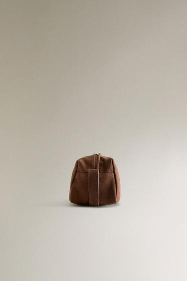 CANVAS WASH BAG - Brown by Zara - Image 2