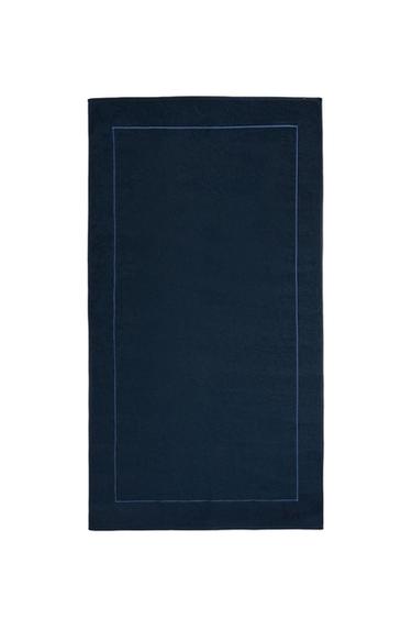 BEACH TOWEL WITH PLAIN BORDER - Navy blue by Zara