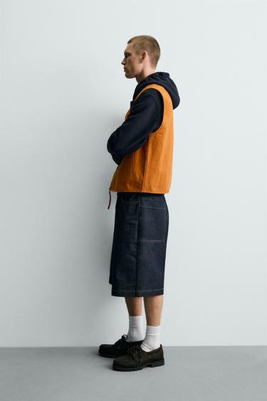 WASHED TOPSTITCHED WAISTCOAT - Orange by Zara - Image 3