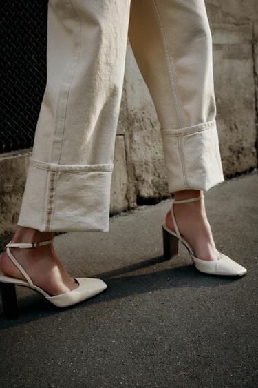 ZAPATO DESTALONADO TACÓN ANCHO - Blanco de Zara
