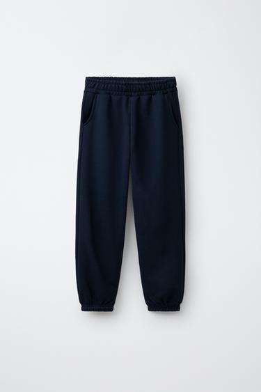 PANTALÓN JOGGING LISO - Marino de Zara