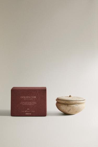 (100 GR) CANDELA PROFUMATA GOLDEN CUIR - Senape di Zara