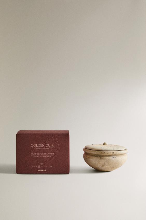 (100 G) VELA AROMÁTICA GOLDEN CUIR - Mostarda da Zara - Imagem 0