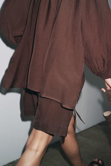 TOP DÉCOUPÉ AUX ÉPAULES ZW COLLECTION - Marron de Zara - Image 2