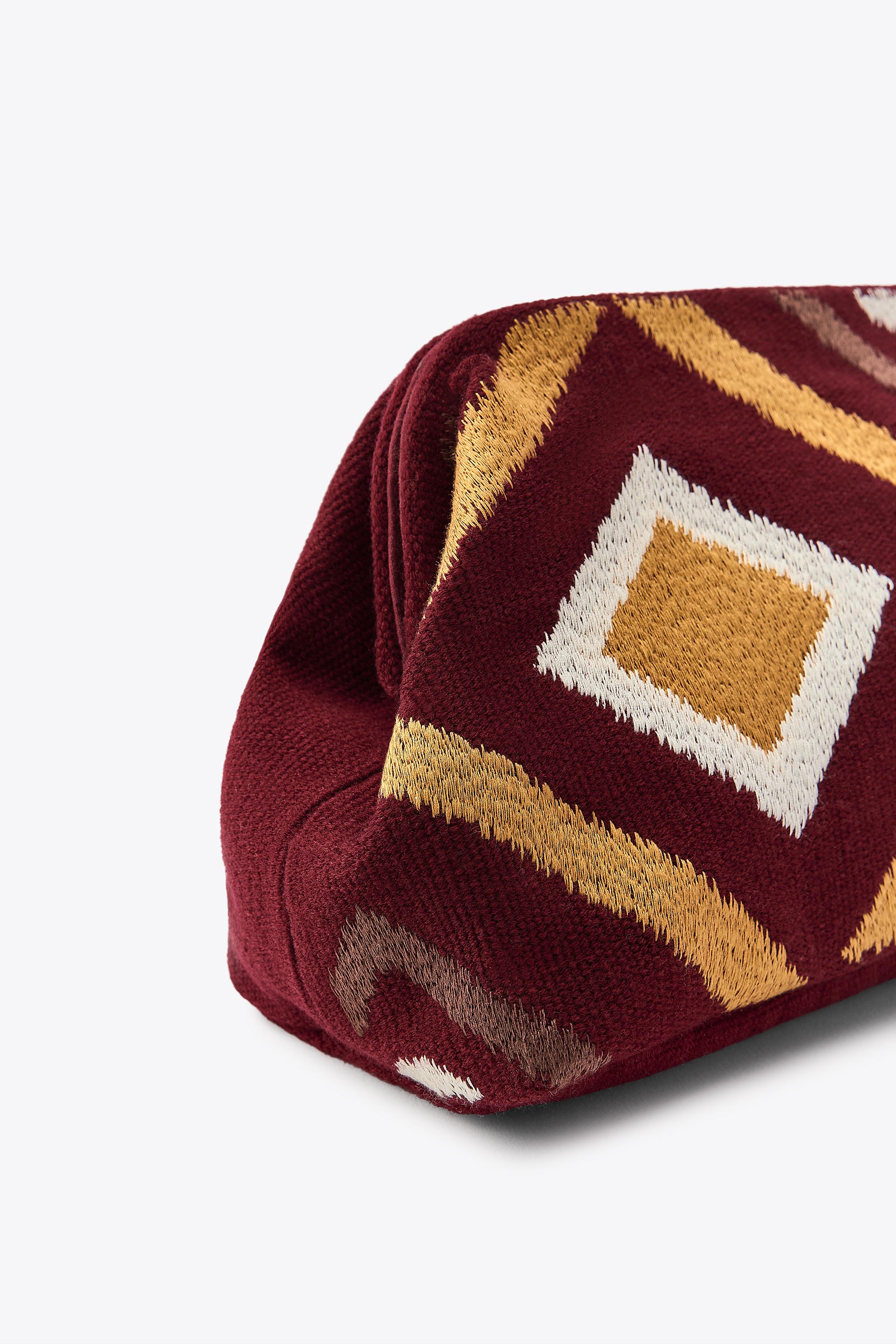 【ZARA】マルチカラーバッグ 1445/003/605 MULTI-COLOR BAG - Maroon | ZARA United States