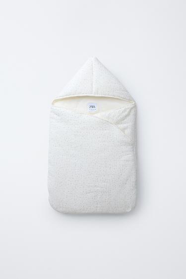 Zara STAR TEXTURE BABY WRAP - Ecru