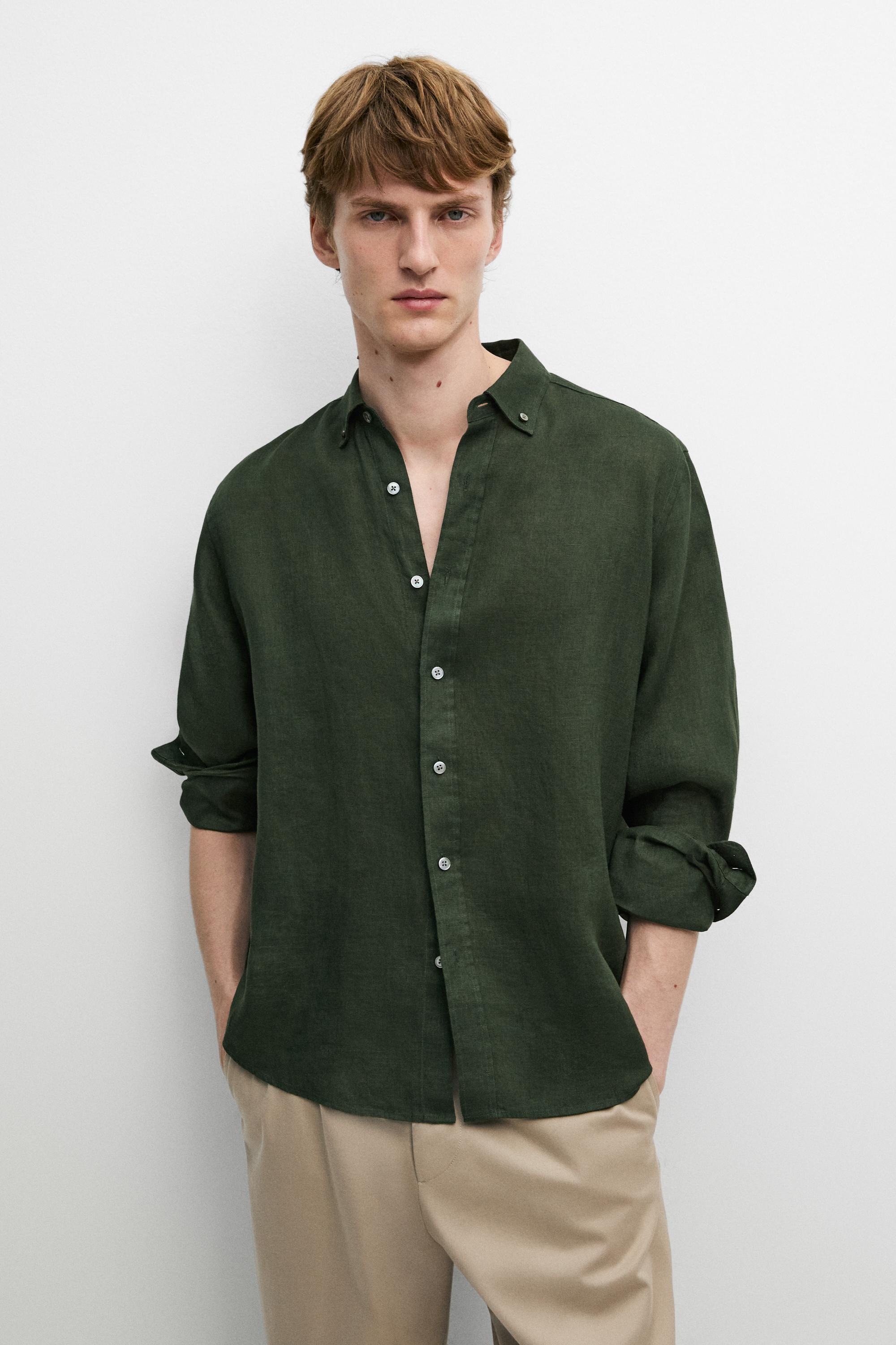 Chemise regular fit 100 % lin