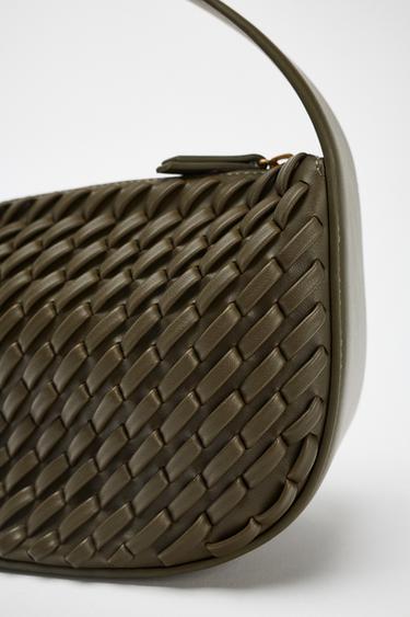 WOVEN-EFFECT HANDBAG - Green by Zara - Image 3