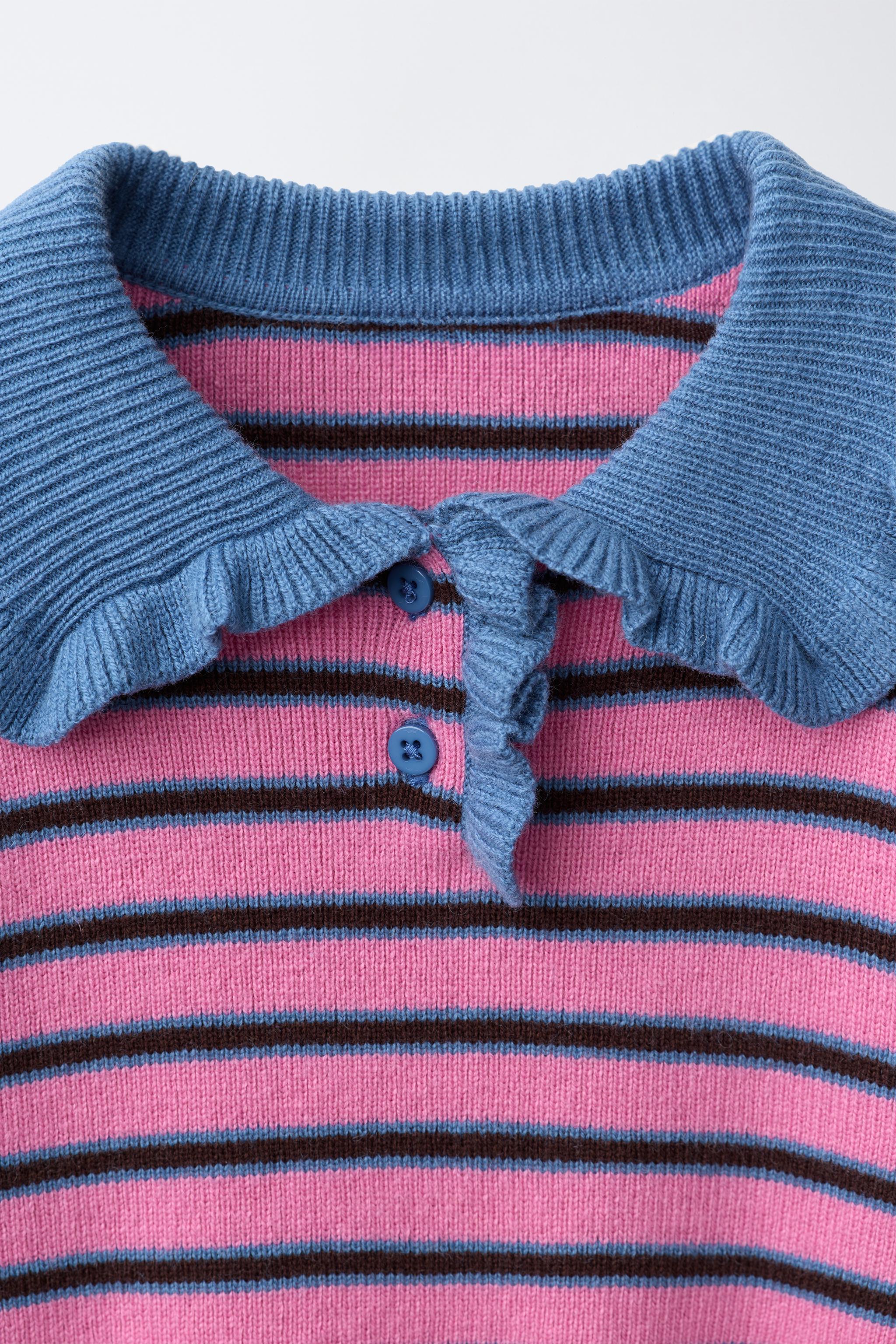 STRIPED KNIT POLO SHIRT
