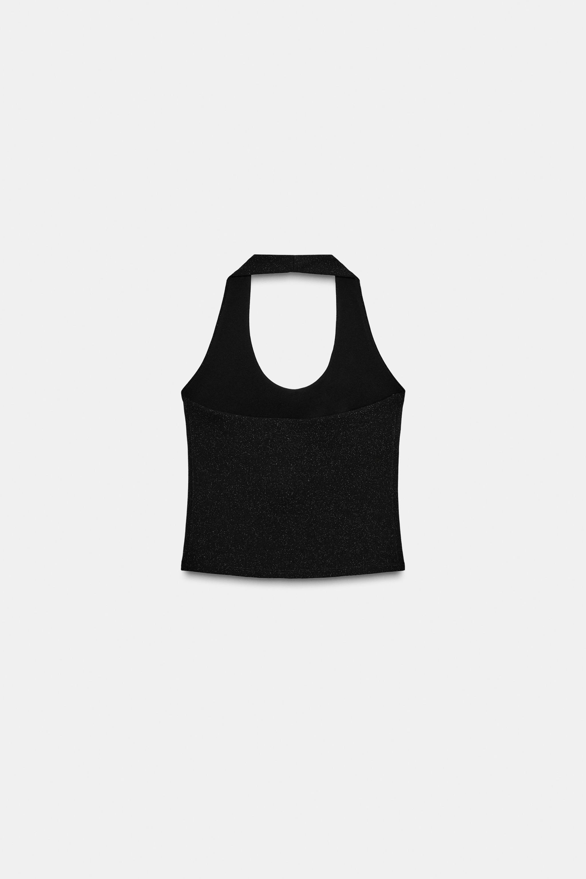 TOP HALTER STRETCH BRILLANT
