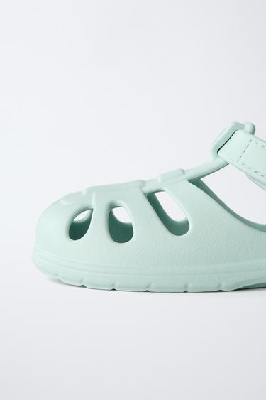 SANDALES STYLE PLAGE PIEDS NUS - Vert menthe de Zara - Image 4