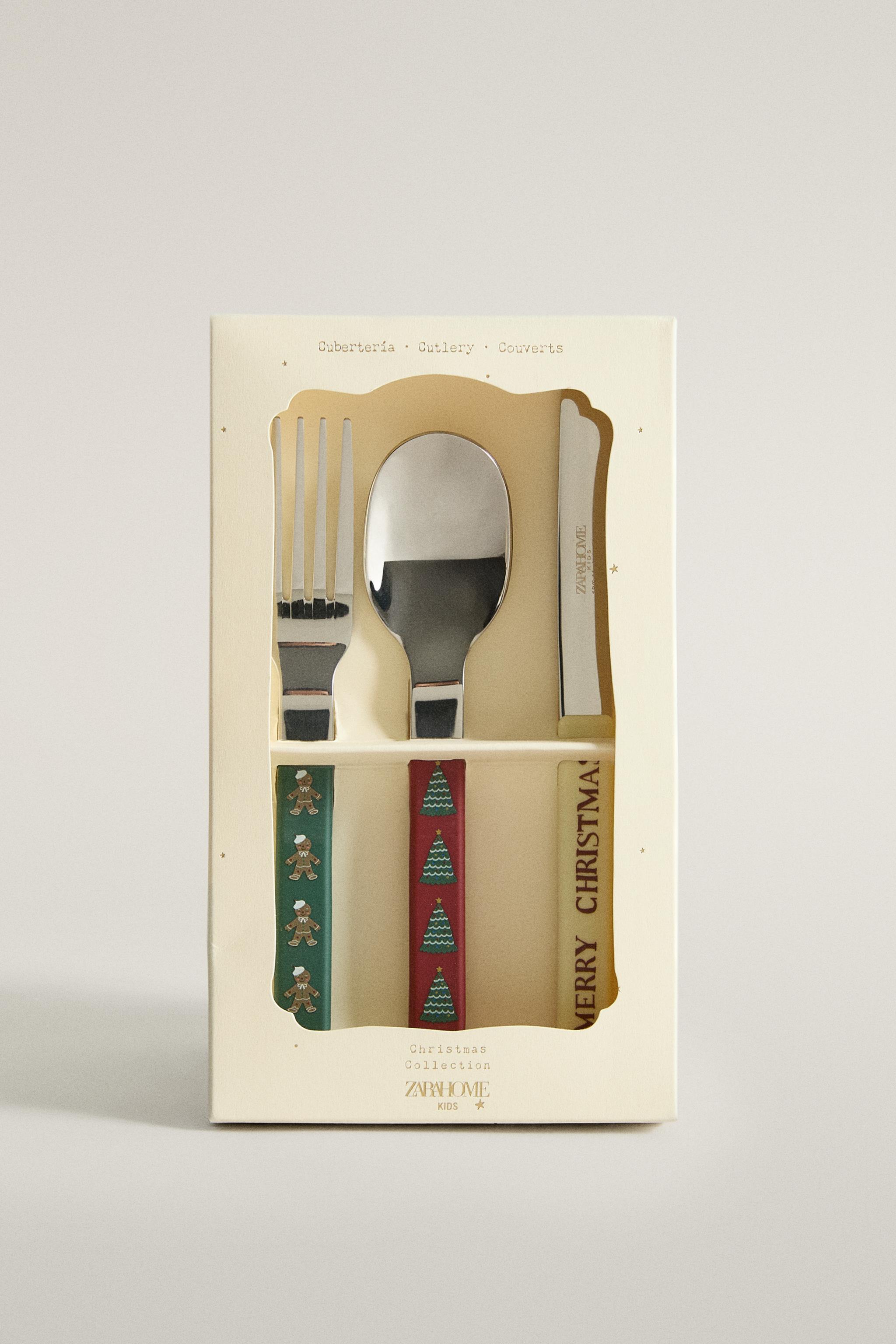 KIDS' CHRISTMAS FLATWARE SET (SET OF 3)
