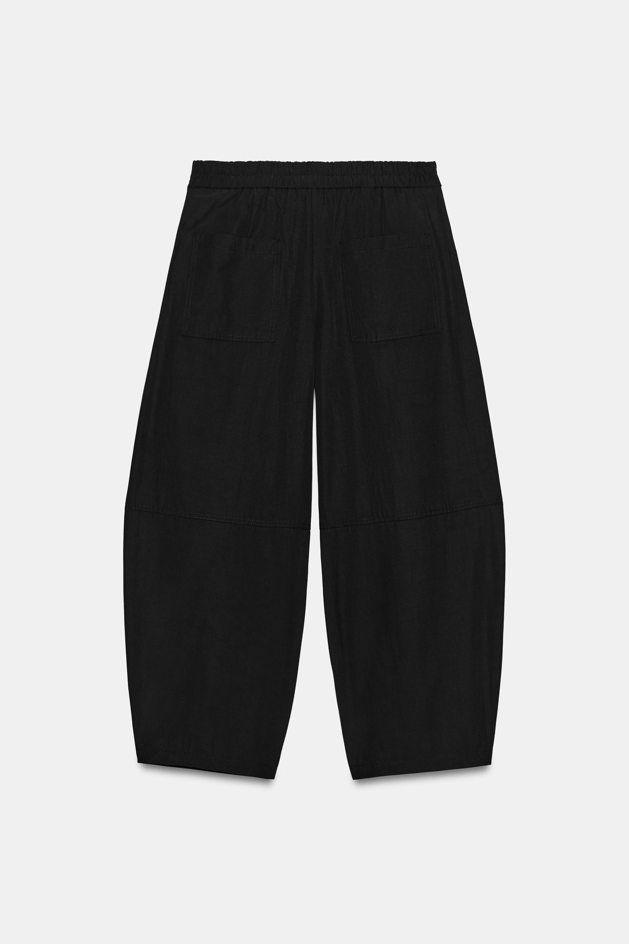PANTALON BARREL EN POPELINE