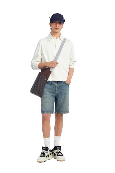 CROPPED FIT COTTON POLO SHIRT - Oyster-white by Zara - Image 0