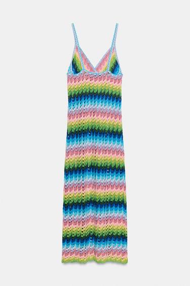 LONG STRAPPY KNIT DRESS - Bluish by Zara - Image 6