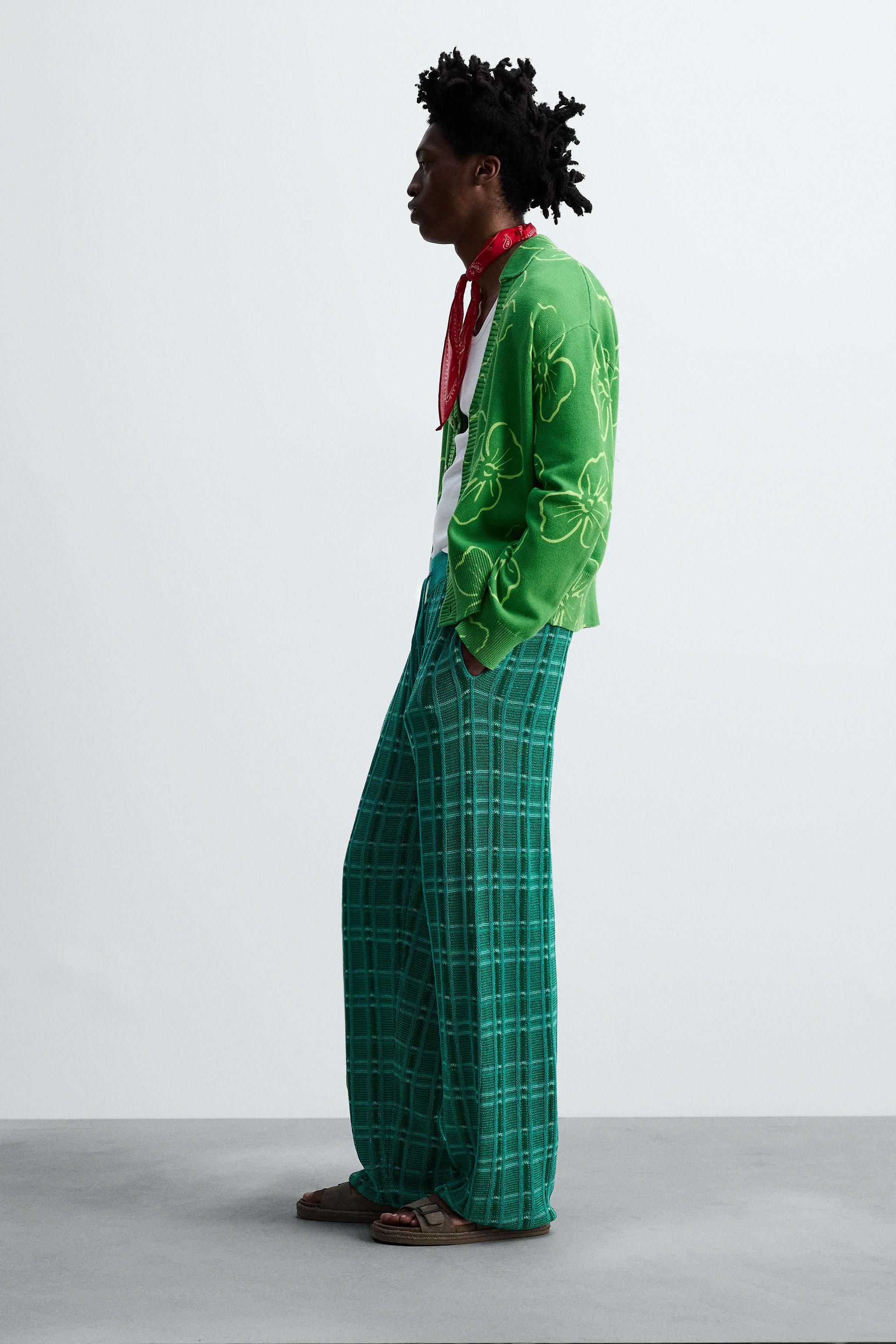 leinwande Shaggy Knit Trousers ブルー Fサイズ JACQUARD KNIT PANTS © OTIS KWAME KYE QUAICOE - Turquoise