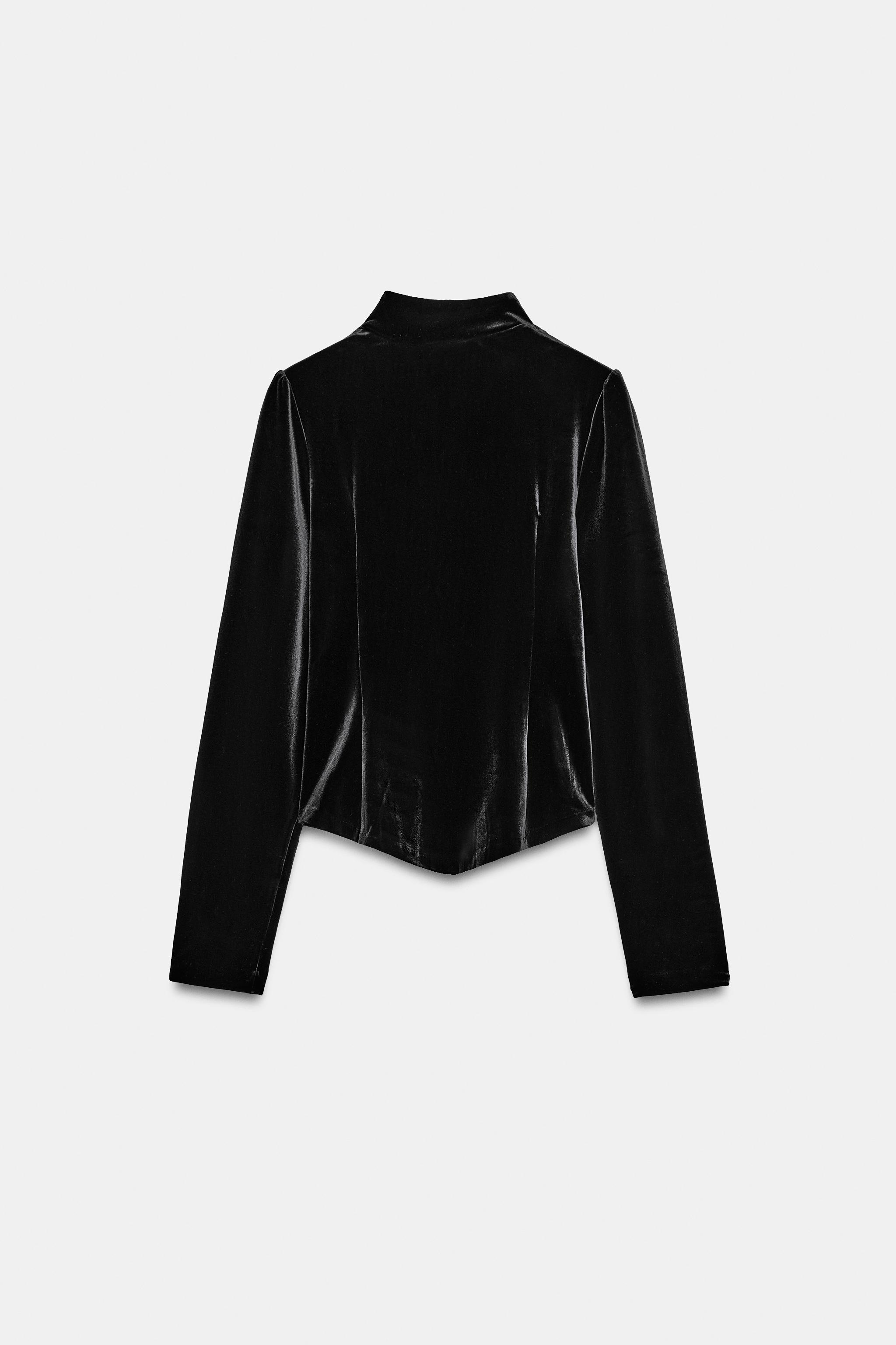 Zara KADİFE FIT KESİM CEKET görsel 7