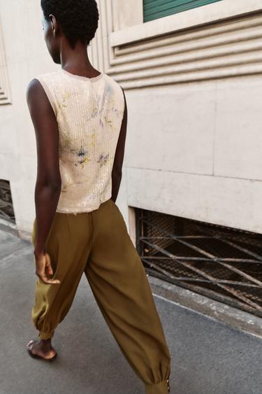 TOP EN MAILLE PAILLETTES - Multicolore de Zara - Image 2