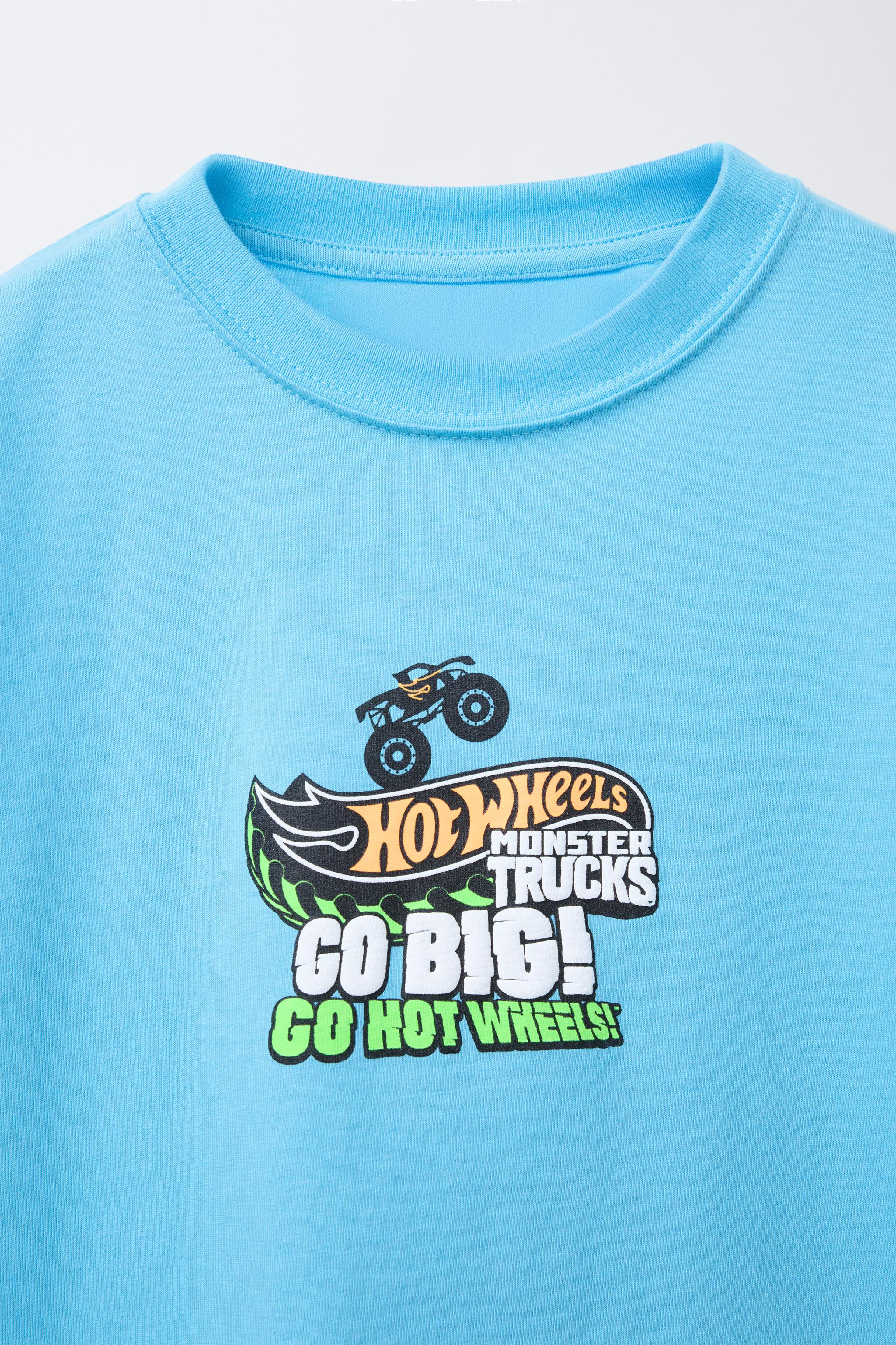 T-SHIRT MET HOT WHEELS ™ MATTEL-PRINT - Lichtblauw | ZARA