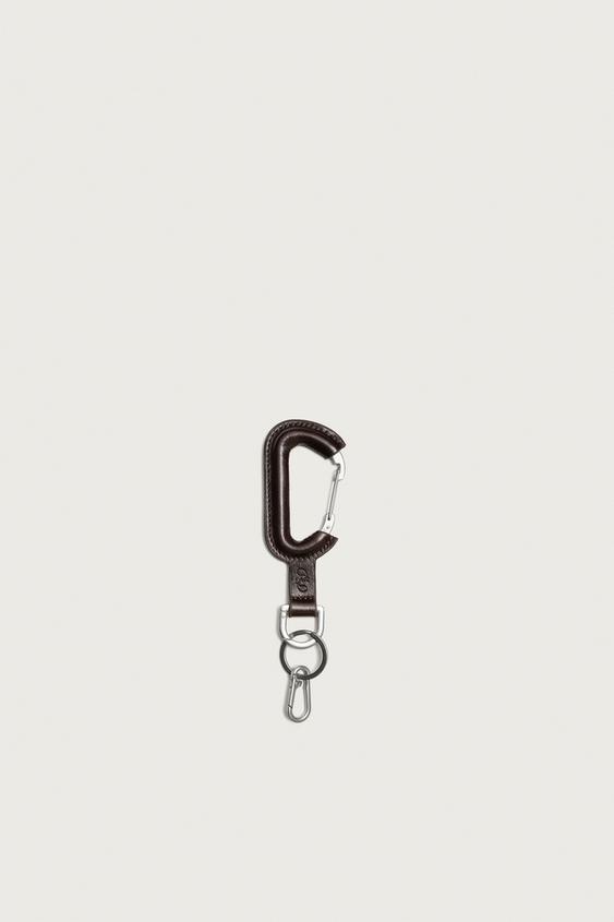 PORTE-CLÉS EN CUIR - Marron de Zara - Image 0