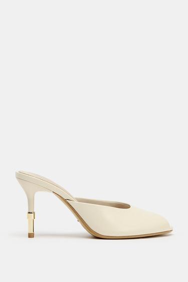 MULE SANDALS - Ecru White by Zara