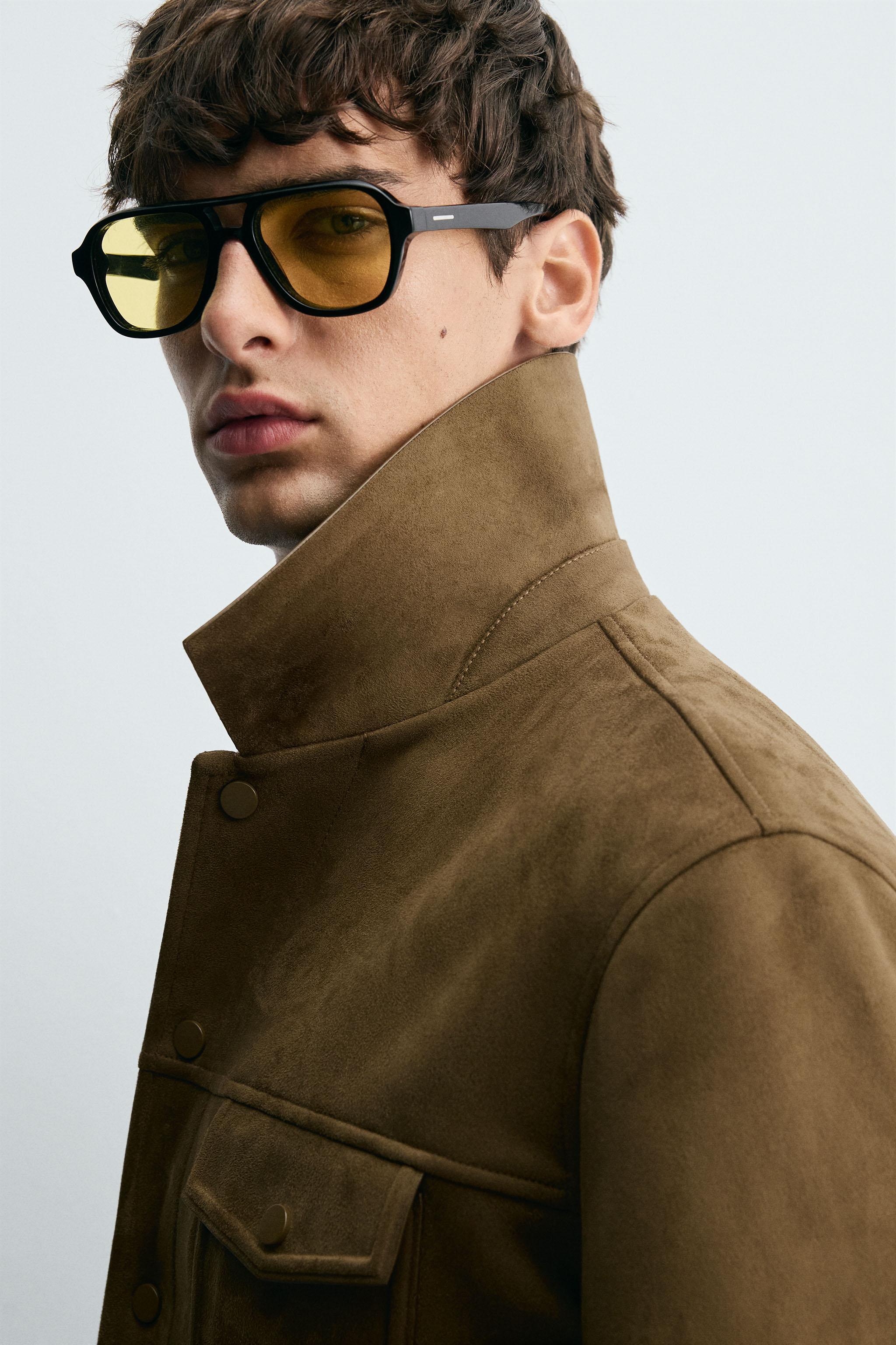 VESTE EFFET DAIM REGULAR FIT