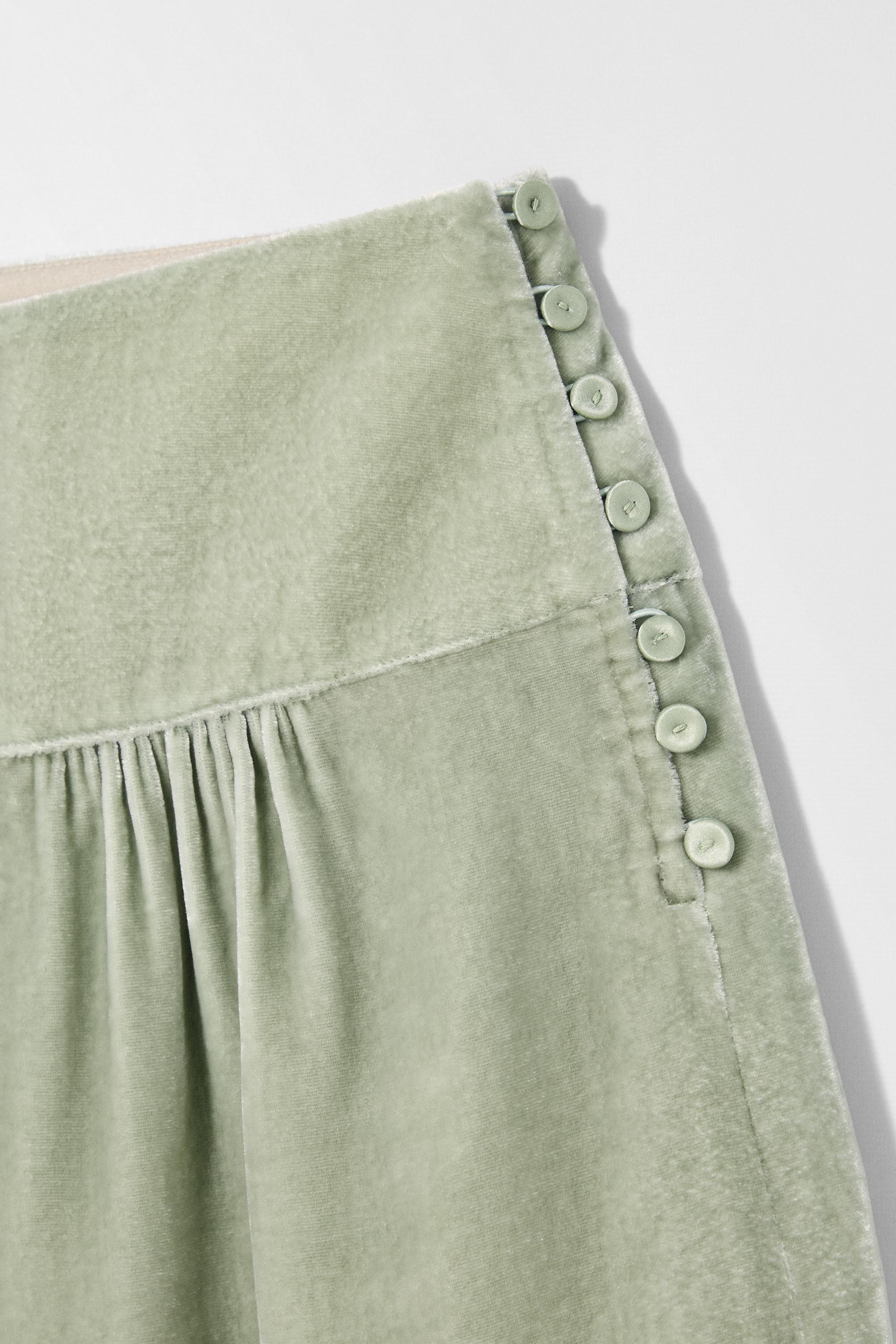VELVET LACE SHORTS KATE MOSS X ZARA - Light green | ZARA