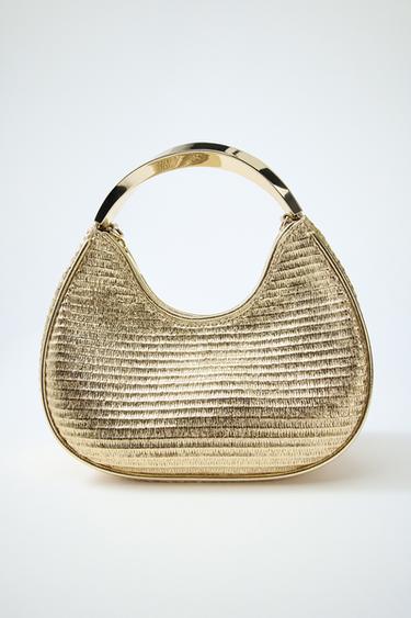 METALLIC HANDLE DETAIL BAG - Golden by Zara