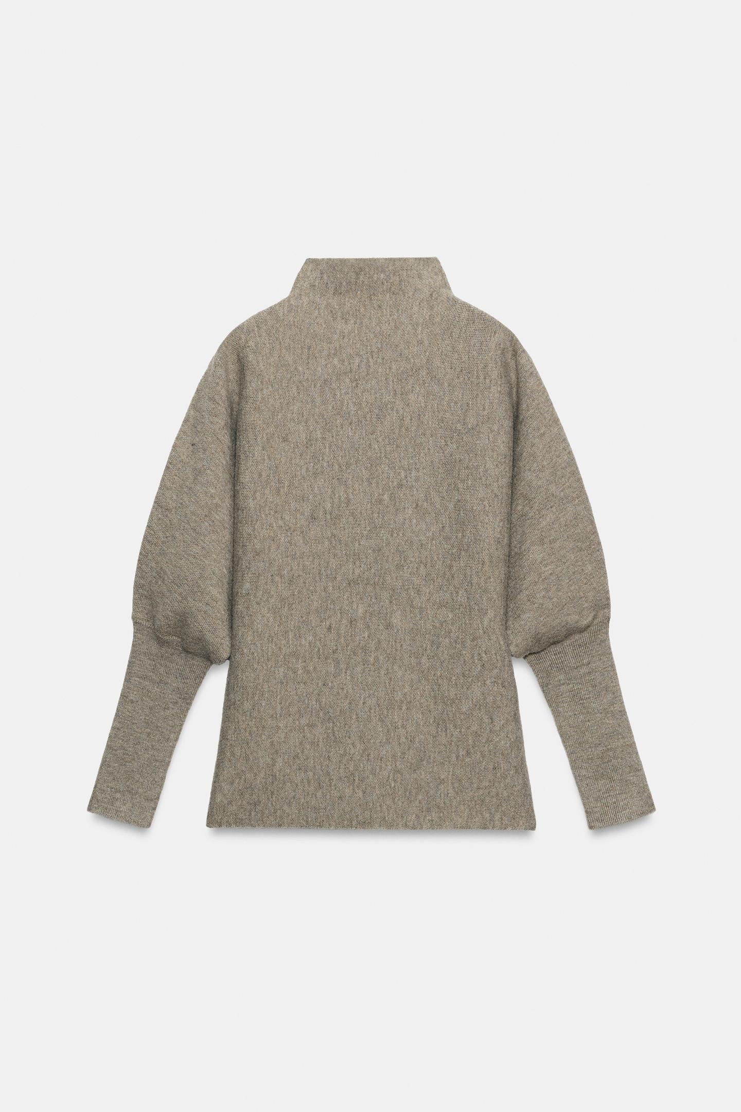 Женский свитер Zara High Neck Knit, цвет: Серо-коричневый серый — фото 5
